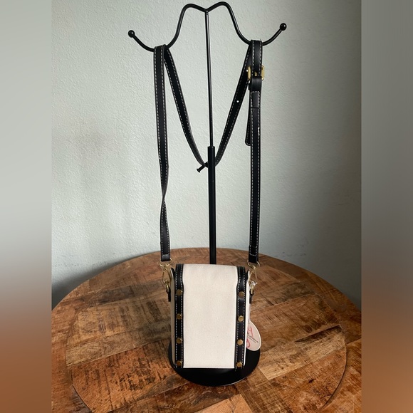 G Va Va collection Canvas and leather trim cell phone bag - Picture 2 of 5